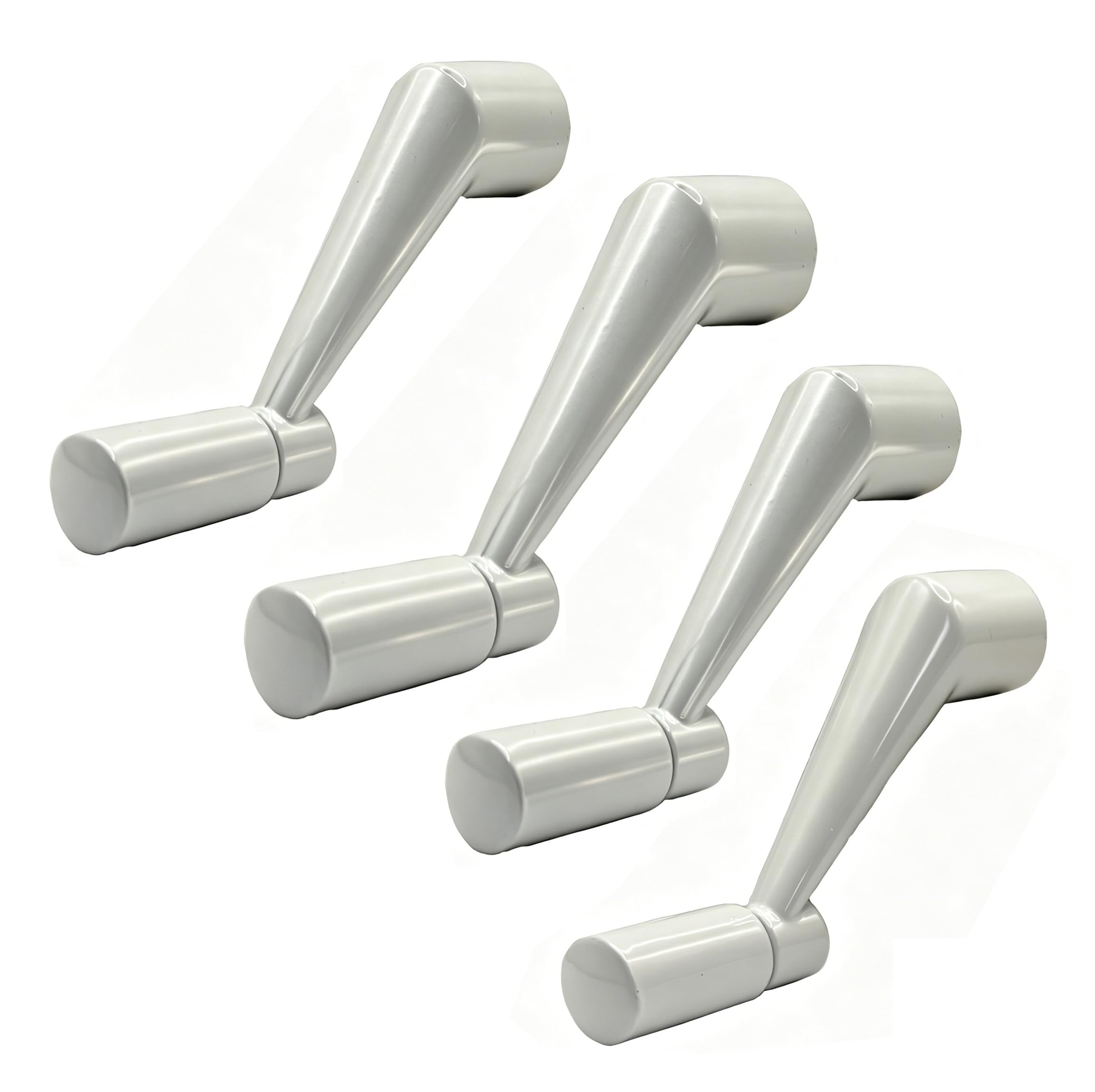 Window Crank Handle,[H3713],White,Pack of 4,3/8" Spline Crank Handle