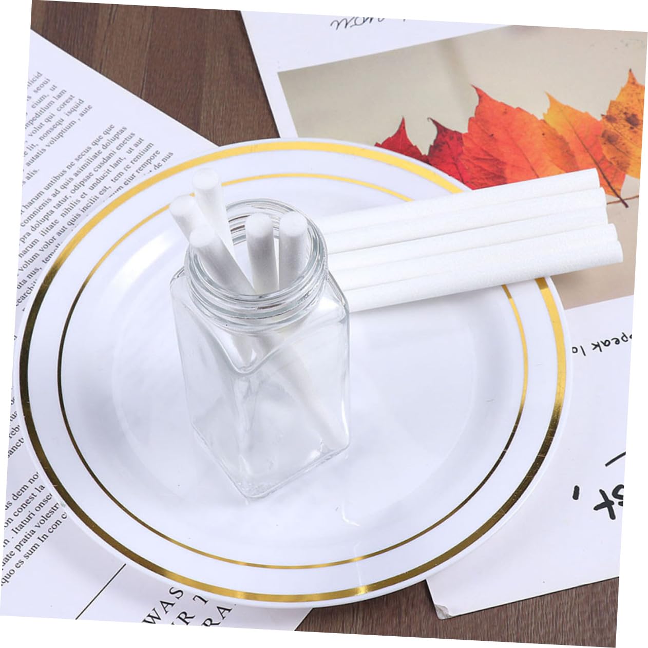 15 Stück Teiliges Aroma Diffuser Sticks aus Saugfähigem Baumwollfaser Material für Ätherische Öle und Raumduft Geeignet für Wohnzimmer Bad Aromatherapie und Unterwegs