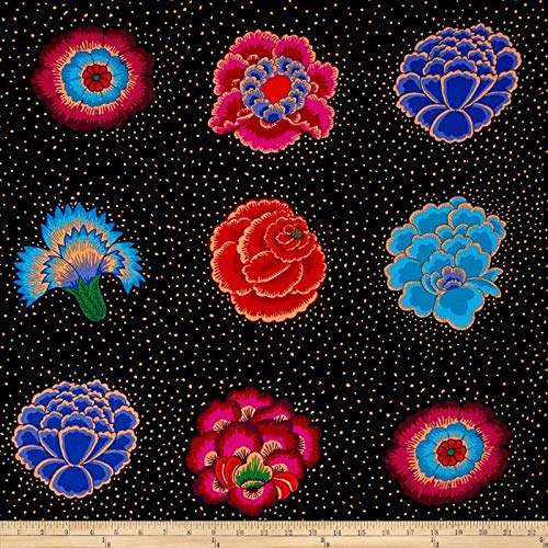 FreeSpirit Fabrics Kaffe Fassett Collective Corsage Black Fabric By The Yard