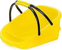 Vista 21 de SAMMART Collapsible Basket with Handle, 13L (3.4 Gallon), TPE & PP, White/Stone Blue, Modern Design