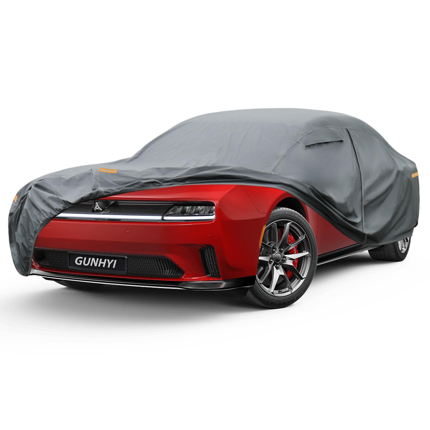 GUNHYI Premium Car Cover Custom Fit Dodge Daytona, 16 Layers Heavy Duty Car Cover Waterproof All Weather with Zipper Door for Sun Rain Snow Dust Uv Protection