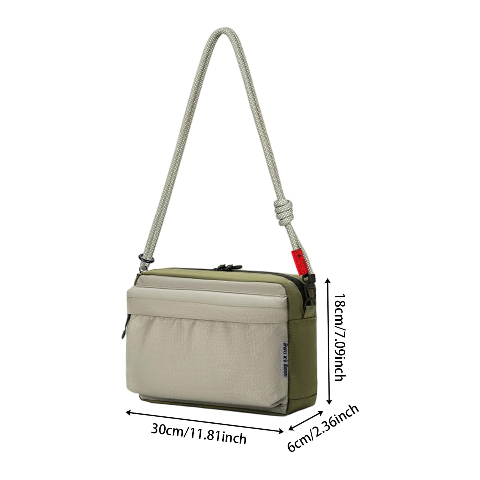 Bolsa para manillar de bicicleta con correa de hombro de nailon, resistente al agua, multifuncional