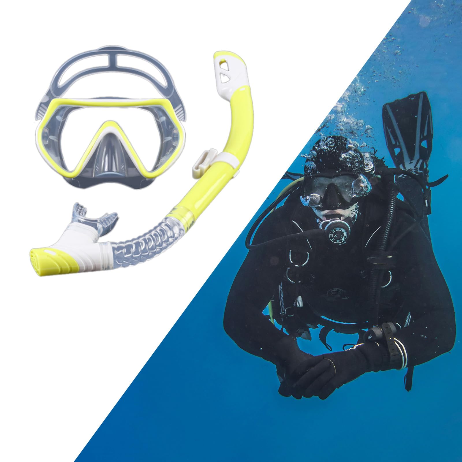 Equipo de esnórquel para buceo, esnórquel de buceo, gafas antivaho, gafas de natación, equipo de esnórquel