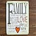 Eden Art- Family Love Retro Vintage Tin Sign, 8*12 Inches