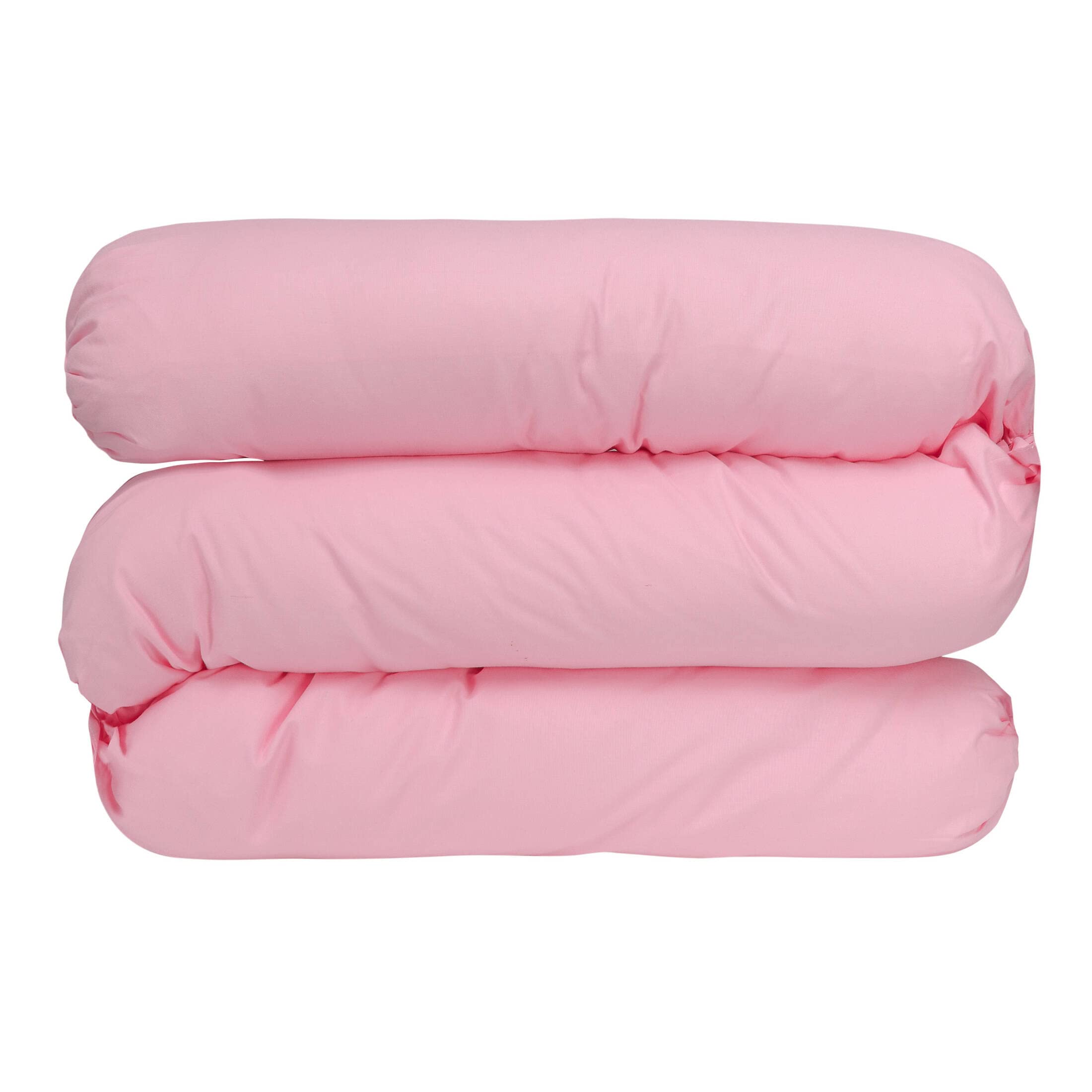 baby idea Cuscino Allattamento Multiuso Cilindrico Nido per Il Letto Sfoderabile Made in Italy (Rosa)