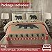 Virah Bella 3 Piece King Cabin Quilt Bedding Set - Bear and Paw - Rustic Country Reversible Patchwork Comforter Set with Decorative Pillow Shams