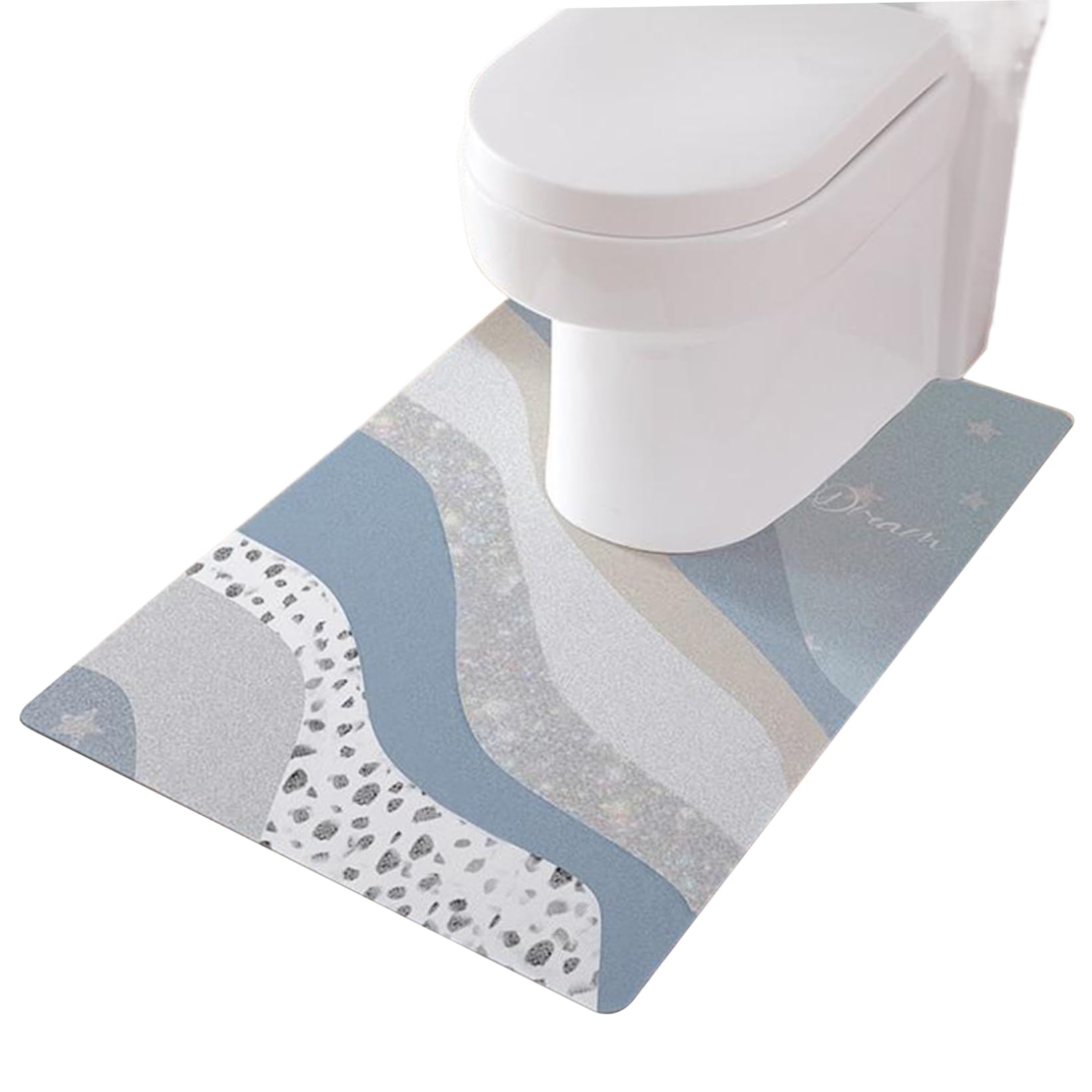 Awnsimfreien Pedestal Mat Large Bath Mat, U-Shaped Non-Slip Toilet Mats Pedestal Only, 35.43X23.62 Waterproof For Toilet, Dirt Resistant For Bathroom, Mats Only