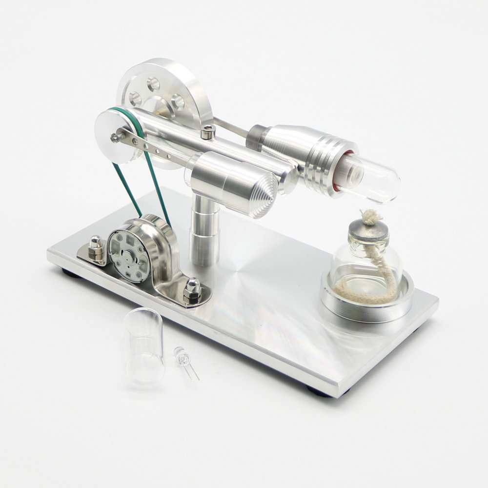 Hete Lucht Stirling Motor Motor Power Elektriciteit Generator LED Educatief Model Hete Lucht Stirling Motor Motor Power Elektriciteit Generator LED Educatief Model