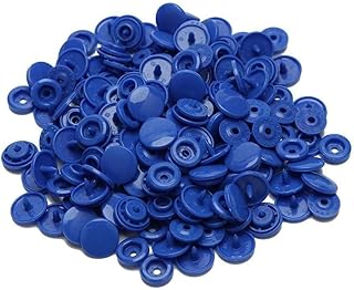 GIVBRO T5 Botones a presión de plástico para manualidades, pañales, baberos hechos a mano, color azul oscuro, 100 unidades
