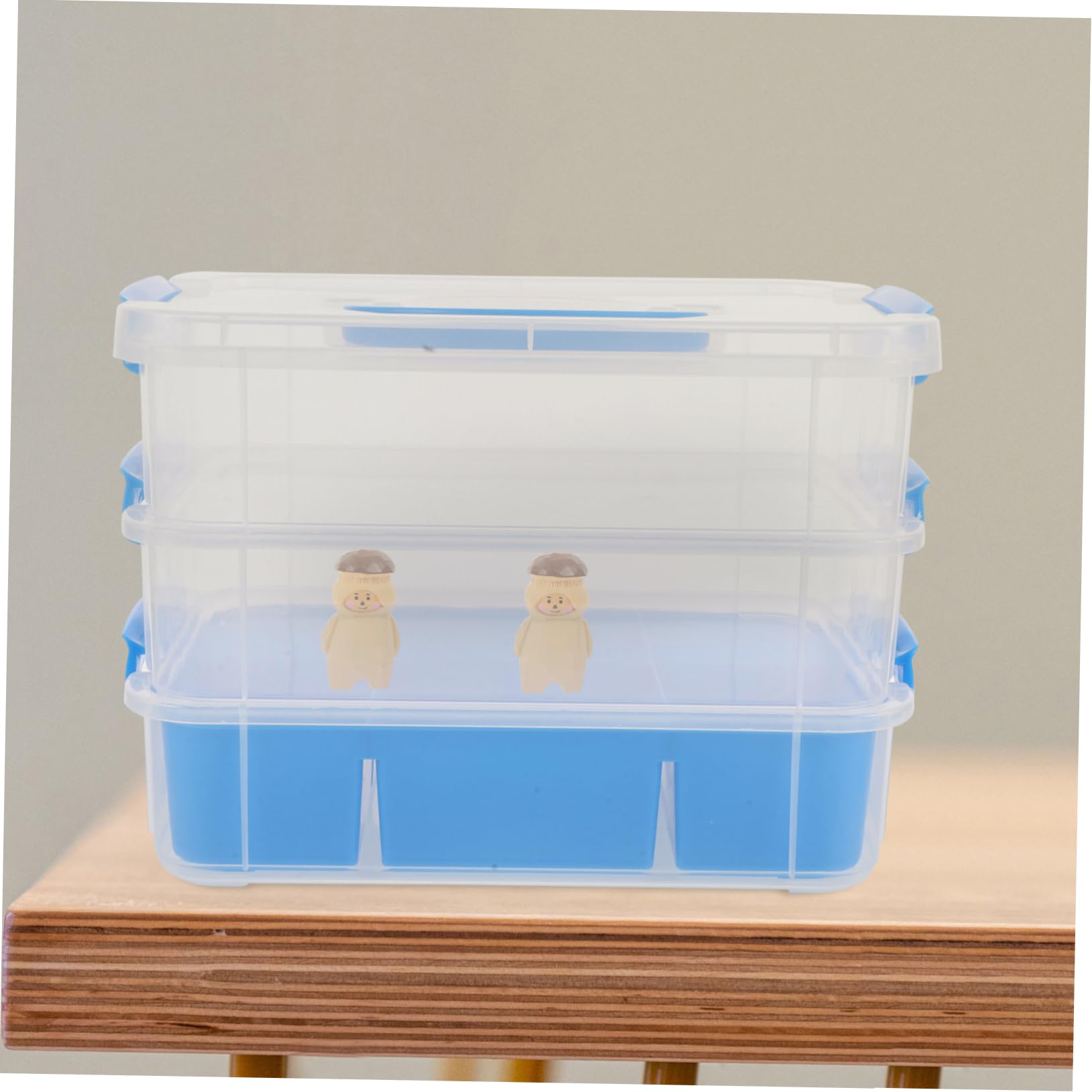 Tofficu Aufbewahrungsbox Mit Deckel Aus Kunststoff Organizer Für Perlen Spielzeug Und Kleinteile Kompakt Und Tragbar Für Reisen Und Bastelbedarf