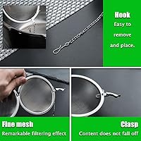 Vista 3 de Tea Steeper, 2 unidades de infusor de té de malla, filtro de té de alta calidad, difusor de intervalo de té con gancho de cadena extendido