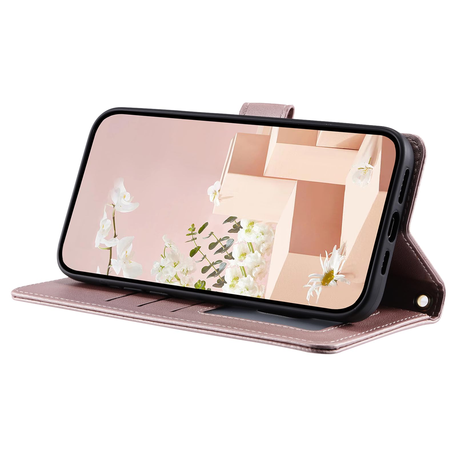 Glitzer-Handyhülle Für Xiaomi Redmi 14C – Flip Cover Mit Kartenfach & Ständer