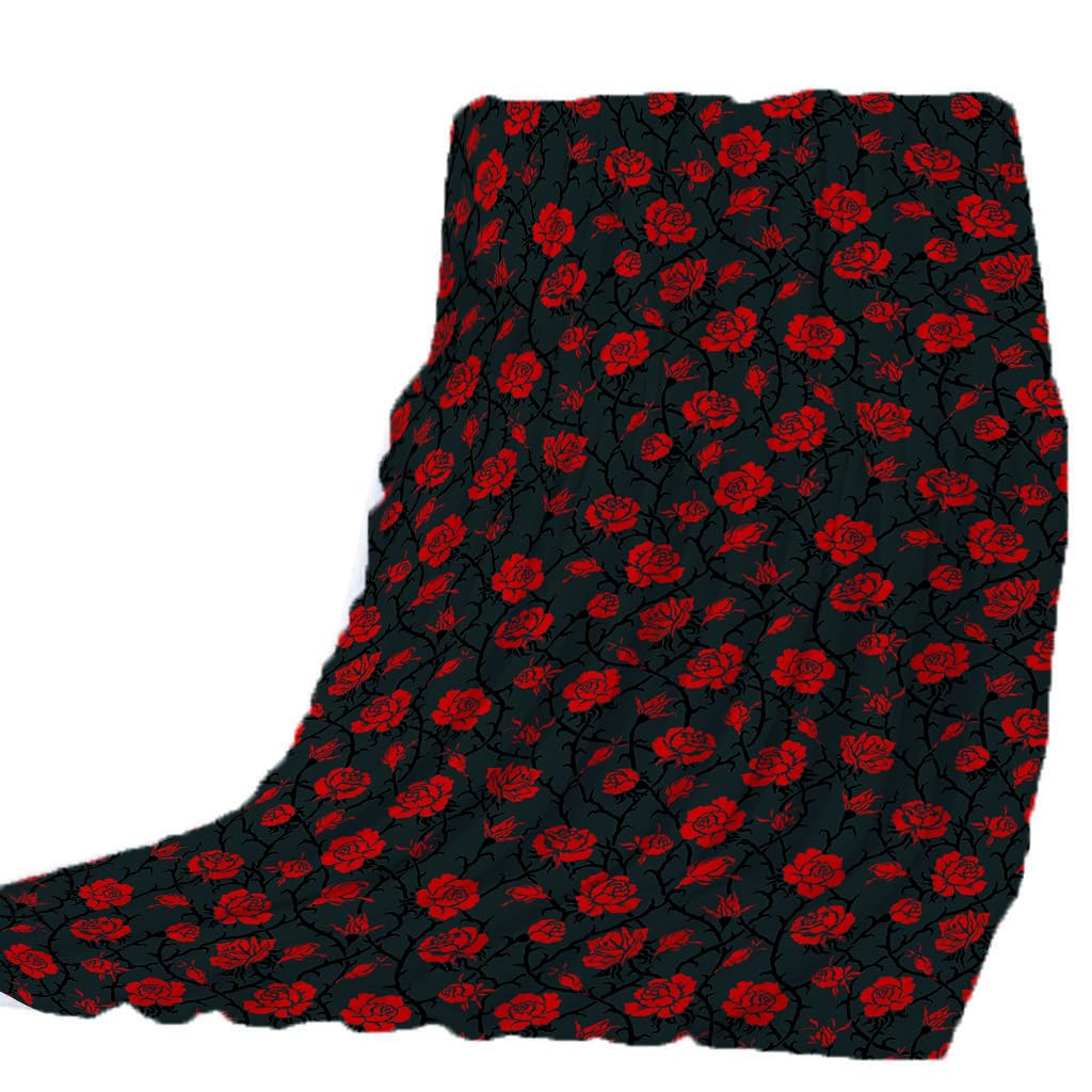 Manta De Franela De Microfibra 150X200Cm Manta De Felpa Suave para Sofá Cama 3D Flor Rosa Roja Impresión Patrón Manta Polar Invierno Gruesa Y Esponjosa Caliente Transpirable