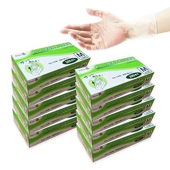 Amazon.co.jp: [Tetote] プラスチック手袋 M 100枚入 10箱 【1枚