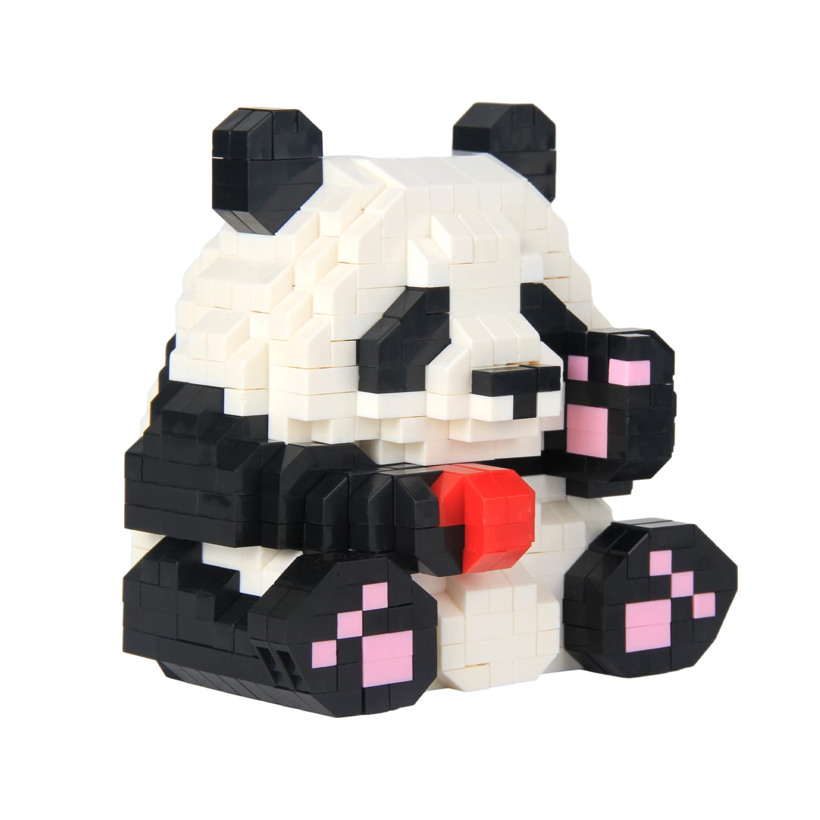 Larcele Micro Building Blocks Animal Set, DIY Mini 3D Building Toy Bricks,700 Pieces KLJM-09 (Panda huahua)