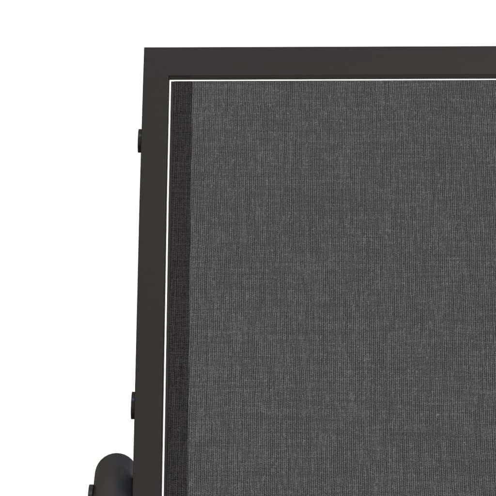 2 sedie a dondolo da giardino, 61 x 76 x 87 cm, in acciaio textilene, resistenti alle intemperie, regolabili, per terrazza, balcone, giardino, con comodo schienale e braccioli, per