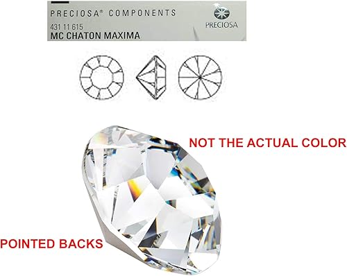 Miniatura 3 de Tanzanite, Preciosa genuino checo Maxima chatones de espalda puntiaguda en tamaño ss23 (0.205 in, 0,2 pulgadas), 72 piezas, plateado laminado, P619