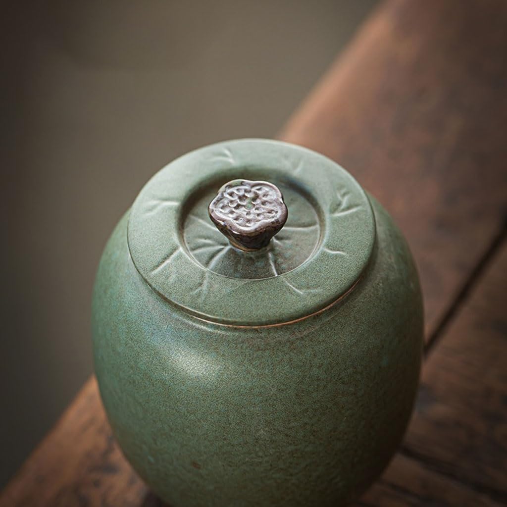 NEBE Contenitore per caffè Barattolo da tè Piccolo in Ceramica squisita for Uso Domestico Mini Barattolo Portatile