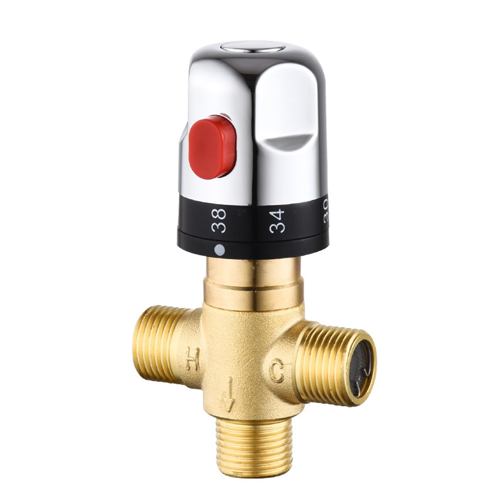 Brass 0.5in Thermostatic Valves DN15 Constant Temperature Valves Upgrades for Stable Temperature Control in House Plumbing Home Plumbing Brass Fittings