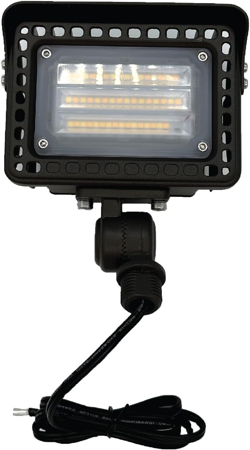 Outdoor LED Flood Light, Adjustable Brightness 2W-20W, Waterproof, Variable Color 3000K-4000K for Home and Garden