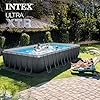 INTEX Ultra XTR 24 ft x 12 ft 52 in Above Ground Pool Set, Rectangular Swimming Pool with Sand Pump, Saltwater System, Maintenance Kit, & Volleyball Game