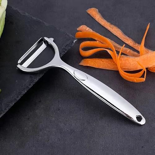 2Pcs Peelers Set, Vegetable Peelers,Stainless Potato Peelers For Kitchen Use,Fruits Peeler,Pare Apples, Premium Metal Zinc Alloy Ludinghandle Sharp Blade With Straight Blade And Serrated Blade #TOP3