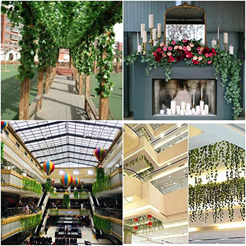 A-Decor 84 Ft-12 Pack Artificial Ivy Garland Hanging Vines For Bedroom Wedding Party Green Decoration Wall Plants Jungle Leaves Faux Backdrop Decorative Leaf Foliage Face Greenery Fake Plant Decor #TOP1