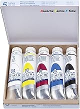 talens Royal Gouache Paint Box Extra Fine Artists - 5 x 20ml Tubes - Primary Colours