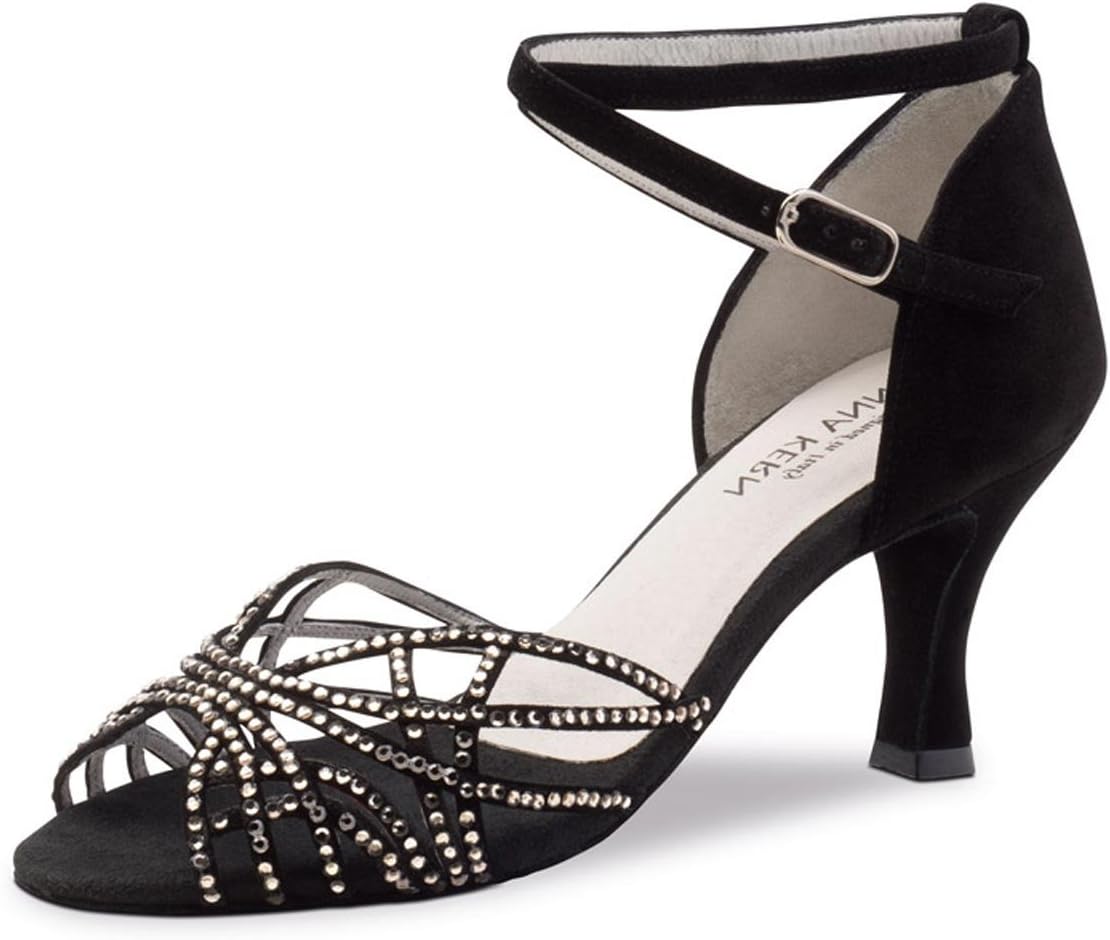 Anna Kern - Ladies Dance Shoes 700-60 - Suede Black - 6 cm [UK 4.5]