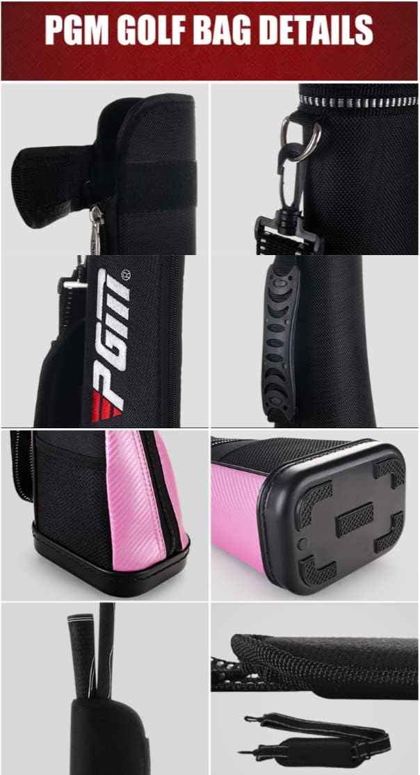 PGM Beginner Golf Clubs Sets Rio for Men 5 Piece Includes Golf Driver, 7 Iron, #52 Sand Wedge, Putter and Lightweight Carry Sunday Club Golf Half Bag Right Handed