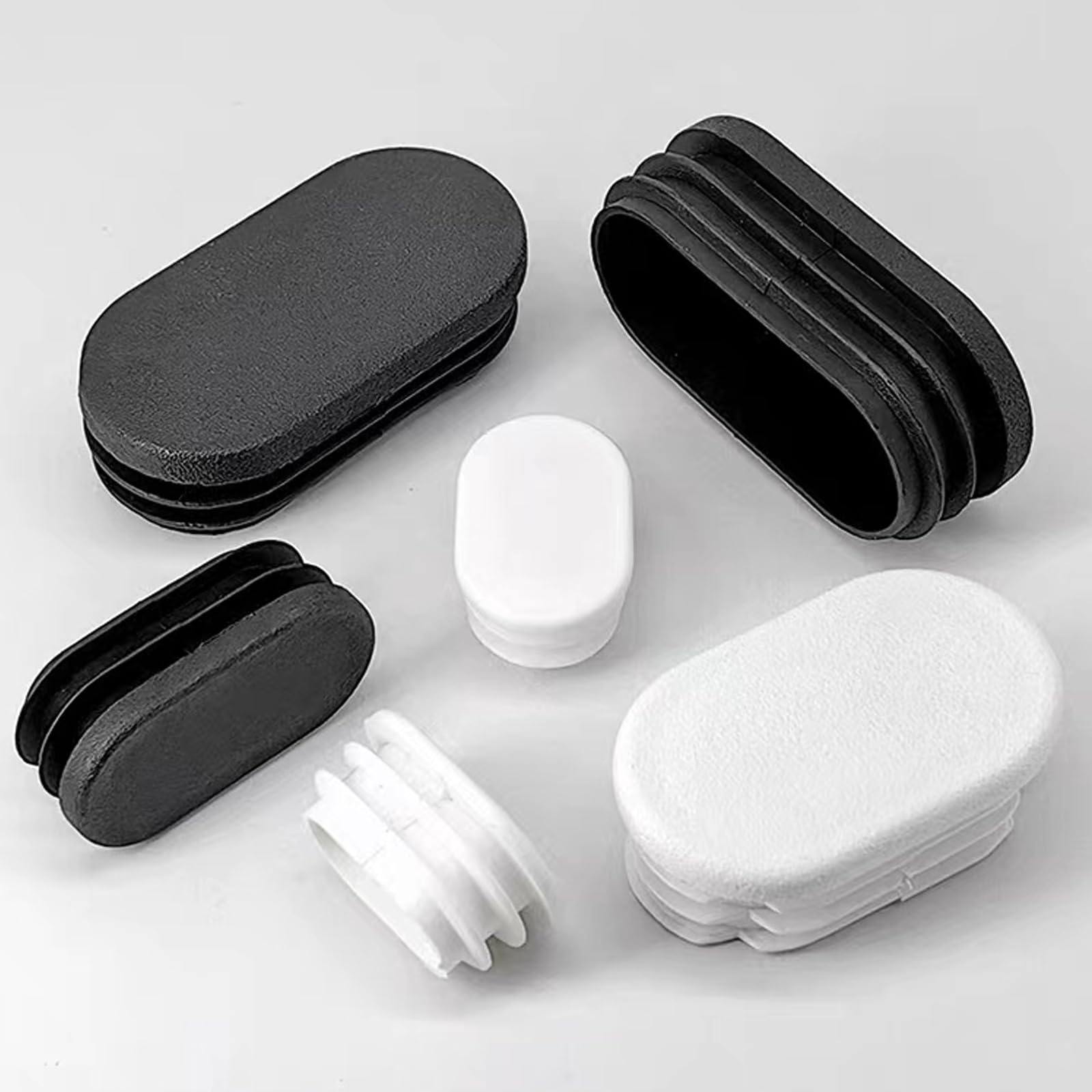 SOLUSTRE Lot 30 Bouchons Silicone Ovales De Remplacement – Couvercles Bas Pour Tirelire, Boîte Épargne – Noir Solide & Réutilisable