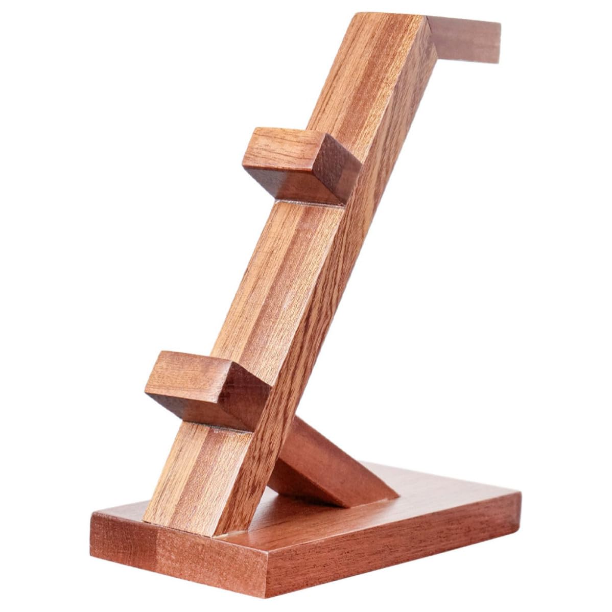 Soporte para Auriculares Organizador Portátil y Controlador de Juego de Madera Marrón Diseño Simple para Almacenamiento y Exhibición en Escritorio Gamer