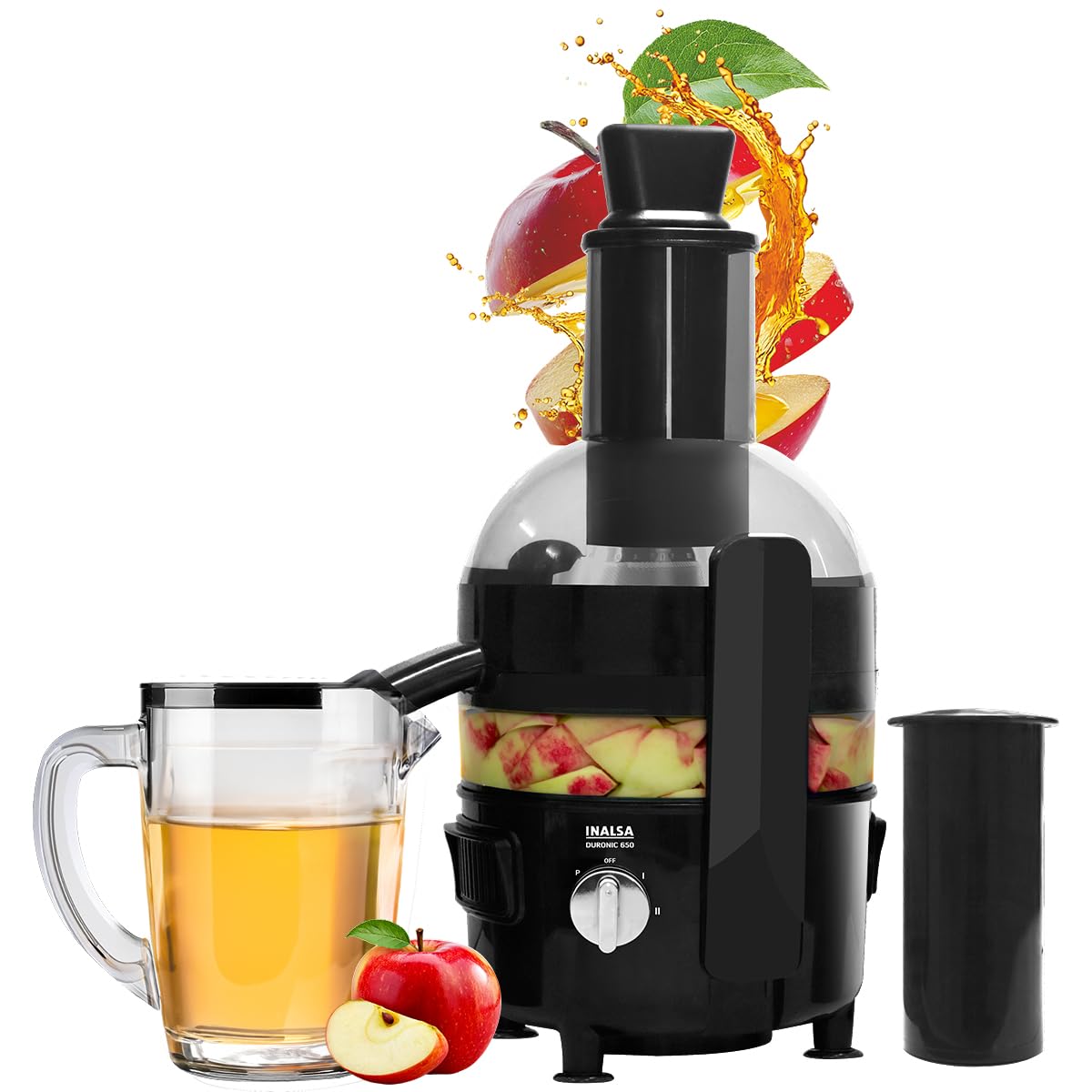 INALSA Duronic 650Watt Centrifugal Juicer|100% Copper Motor|BPA-Free Part|X-Large Feeding Tube|2 Speed Control + Pulse|SS Mesh Deliver|3X Juice Extraction|Includes Juice & Pulp Collector|5-Yr Warranty-picture-14