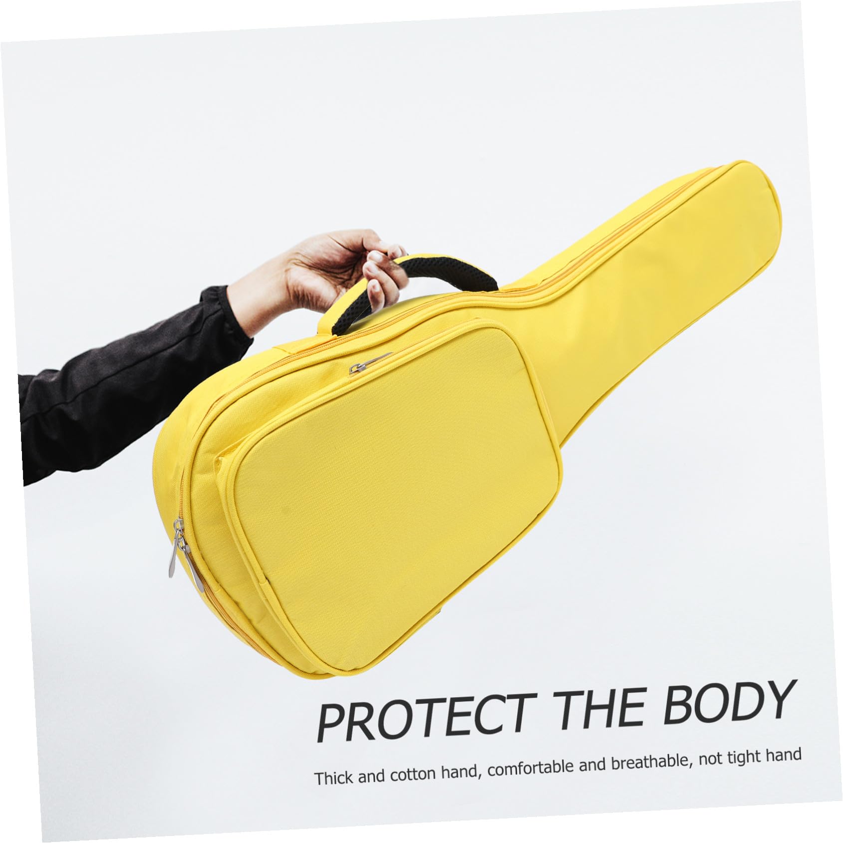 Ukulele Tasche Mit Transparenter Vordertasche Zwei-Wege-reißverschluss-Design Dicke Baumwollhand Zwei Nähte Verdickter Kunststoffringmund Bequemer Rucksack Für Musikinstrumente