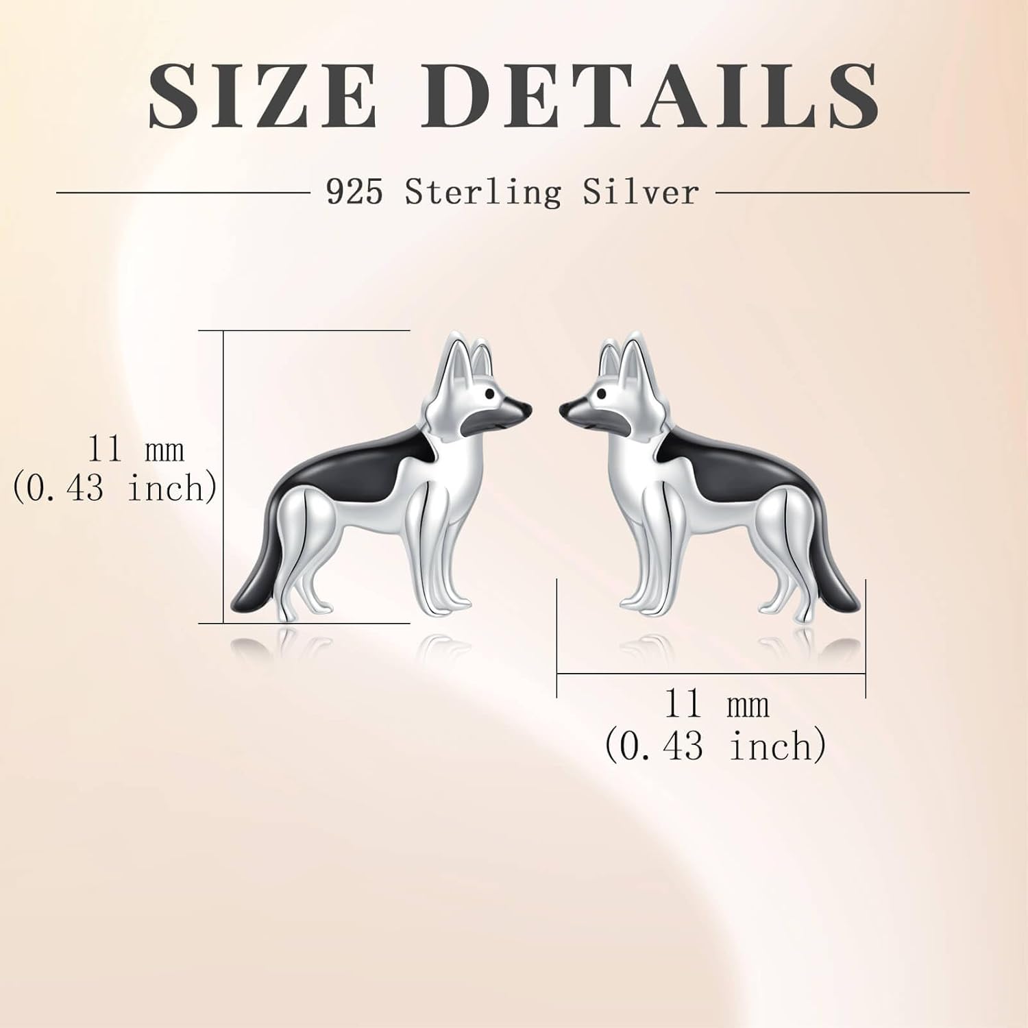 Dog Stud Earrings 925 Sterling Silver-Cute Puppy Earrings for Women-Hypoallergenic Dog Jewelry Gifts for Young Ones