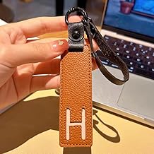 PU Alphabet Keychain Charms - 26 Letters Initial Pendant for Bag Tag Custom