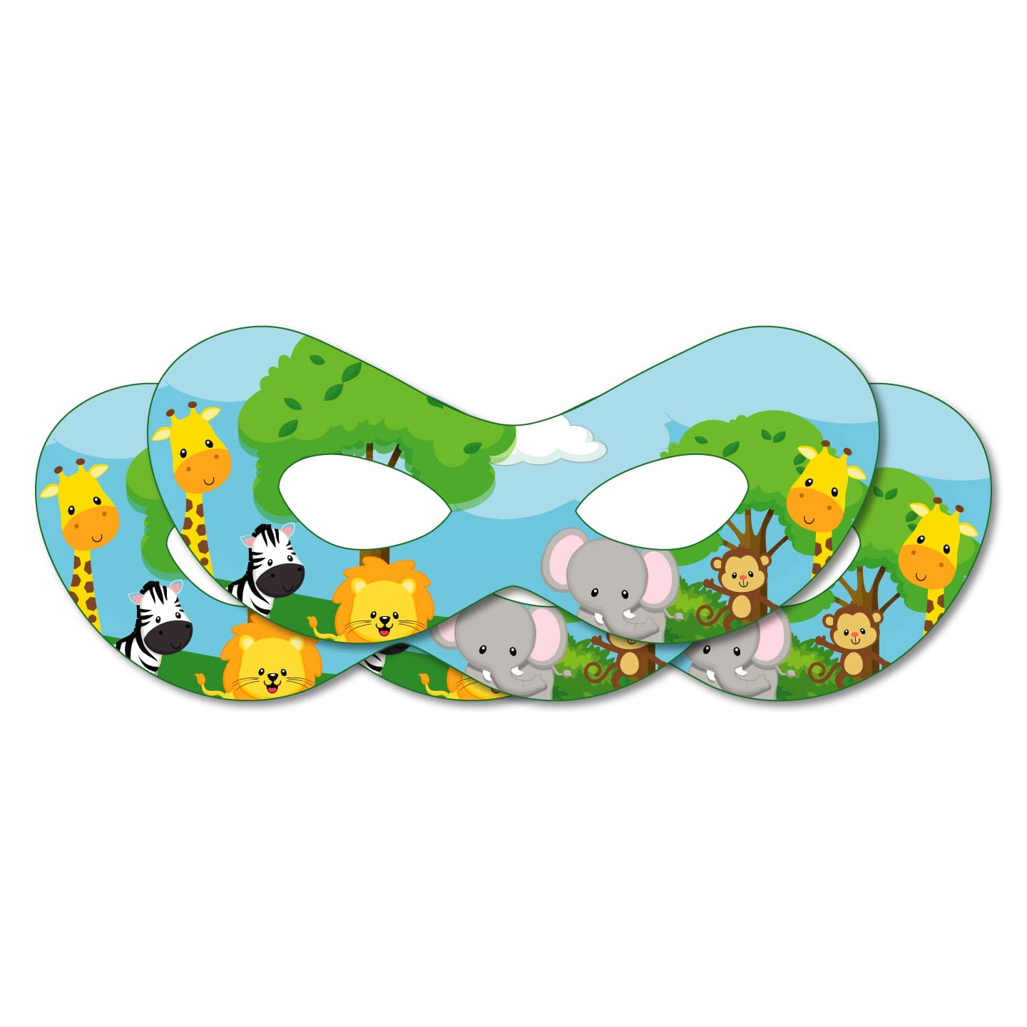 Festiko® 6 Piece Assorted Paper Jungle Eyemasks, Jungle Theme, Jungle Birthday Decoration Masks, Dress-Up Party Accessory, Jungles Party Favors, Return Gifts for Kids (B0B24S1PBT) Amazon Price History, Amazon Price Tracker
