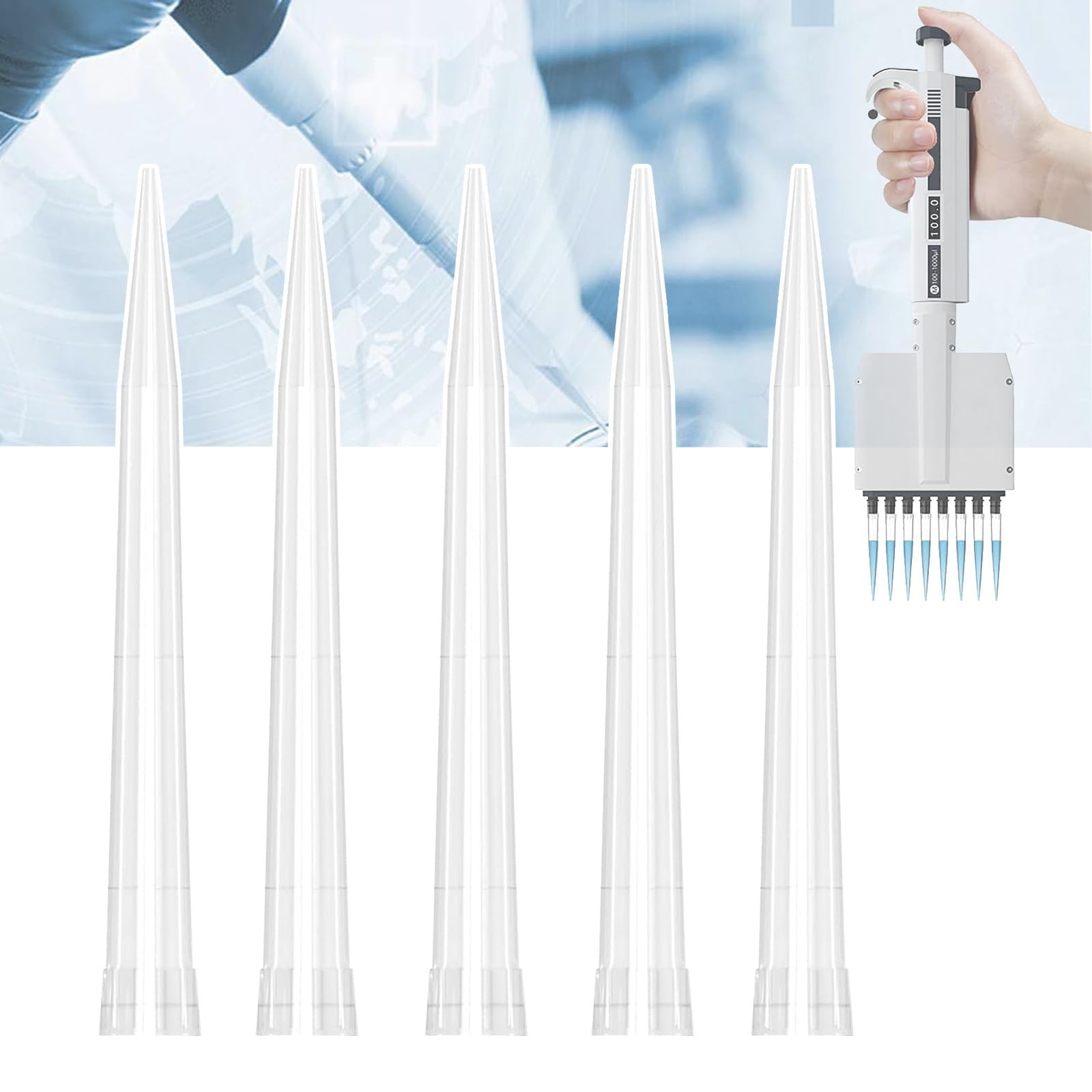 Puntas De Pipeta De Laboratorio (Universales / 10ul-10ml), 100-1000 Piezas, Transparentes, para Movimiento De LíQuidos En Laboratorios De MicroquíMica,10ml(100pieces)