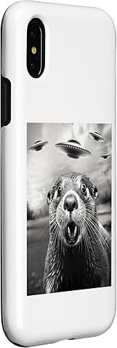 Miniatura 6 de iPhone 1212 Pro Alien UFO Funny Otter Graphic Tee Case