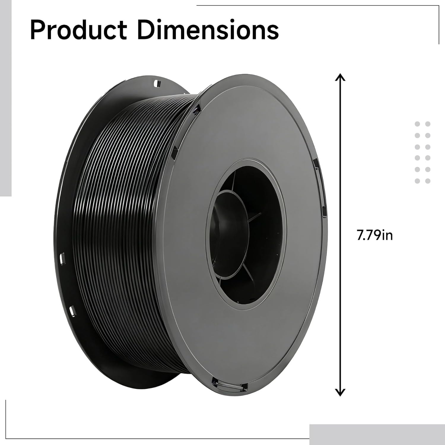 1.75Mm Printer Filament Black Pla+, 2.2 Lbs/1Kg Spool, ±0.02 Mm Precision, Compatible With Most Printers