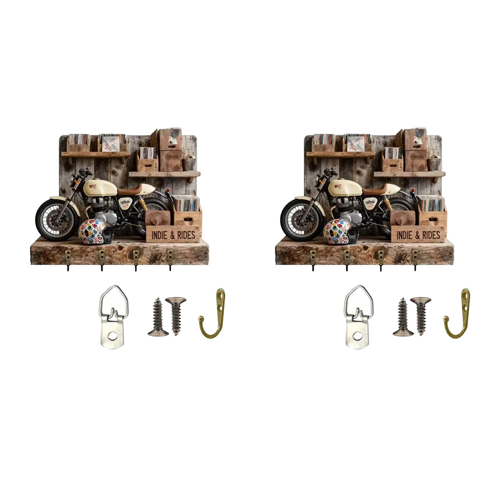 Carotoe E Caroto Wood Wall Hooks, Smooth Handcrafted Beechwood Hangers For Decorativ Room Organization Rustics Wood Wall Hangers