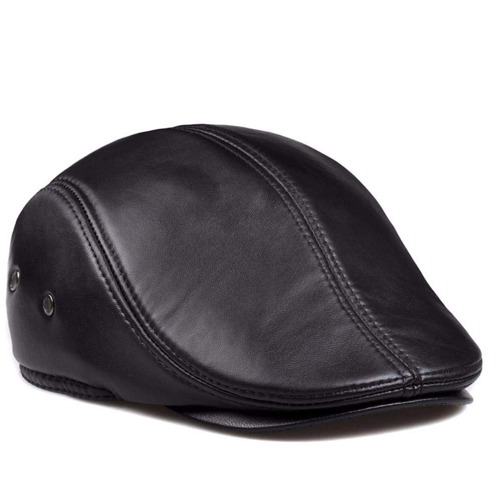 Cappello in Vera Pelle, Berretti Autunnali e Invernali da Uomo, Cappello in Vera Pelle, Cappello Freddo, Cappello, Berretto e Protezioni per Le Orecchie.