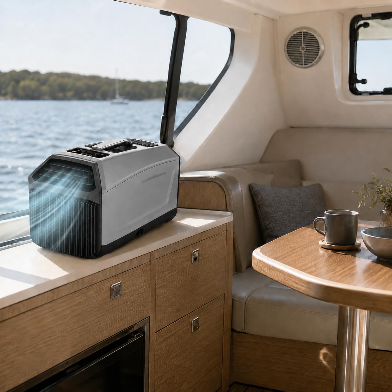 Aire acondicionado portátil 5000 BTU 230V, nueva versión 2026 más silenciosa, ideal para habitaciones pequeñas hasta 10㎡, para espacios reducidos, uso en dormitorio, oficina o camper Grey