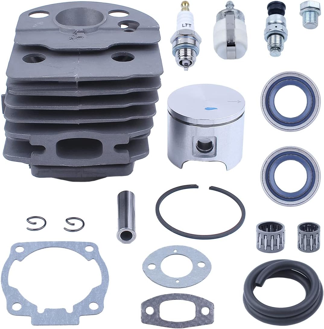 46mm Cylinder Piston Ring For Husqvarna 55 51 Chainsaw Part 505275719 Spark Plug, Cylinder, Piston, Circlip, Fuel Filter, Fuel Line, Spark Plug, Decompression Valve(2 type)