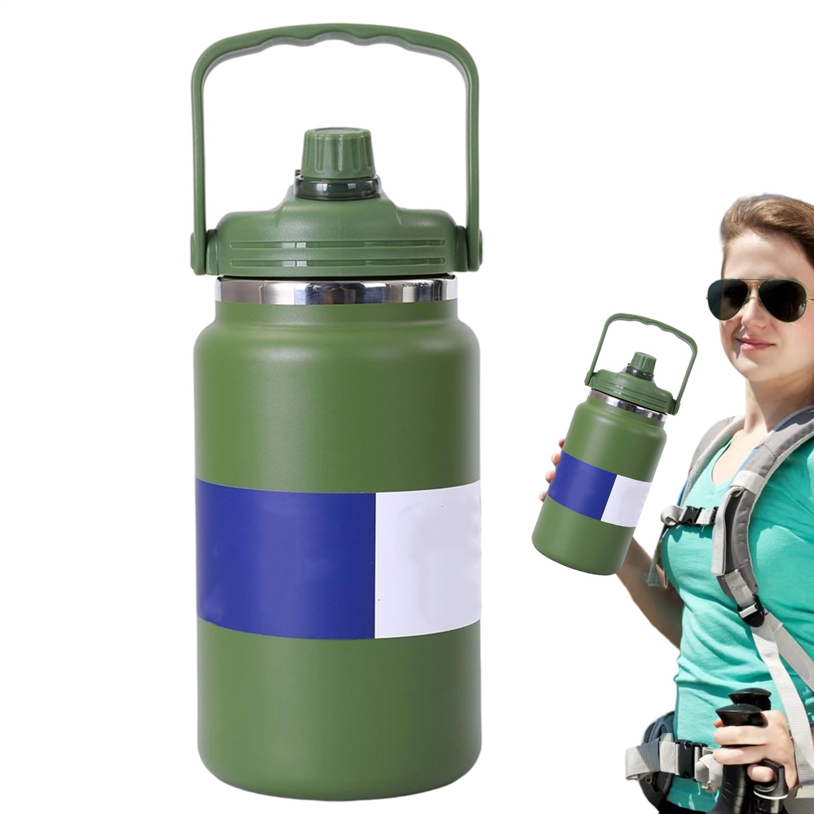 Edelstahl Wasserflaschen 4 Liter Vakuum Isolierbehälter | Isolierte Edelstahl Trinkflasche Für Die Nutzung Im Fitnessstudio, Beim Wandern, In Der Schule, Auf Reisen, Beim Camping,