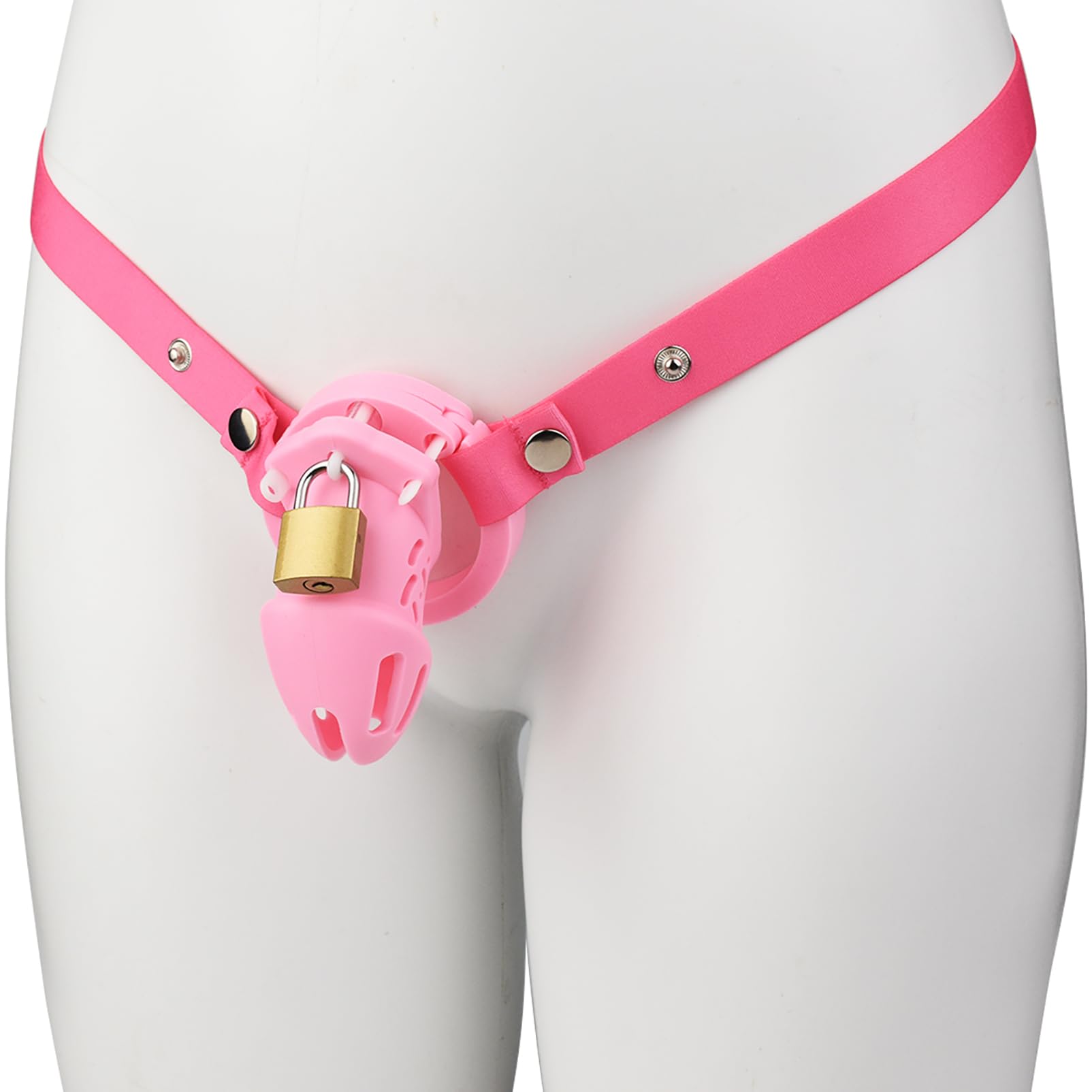 Cage de chasteté en silicone pour hommes avec ceinture ajustable ABS, Cage inversée SM Fétiche Pénis Bondage Sex Toys