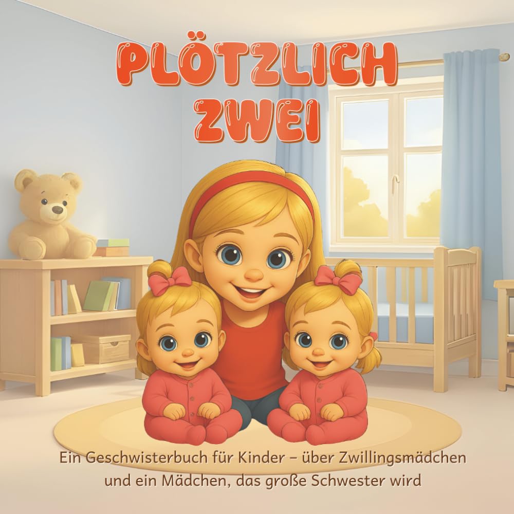 PLÖTZLICH ZWEI: Ein Geschwisterbuch für Kinder – über Zwillingsmädchen und ein Mädchen, das große Schwester wird