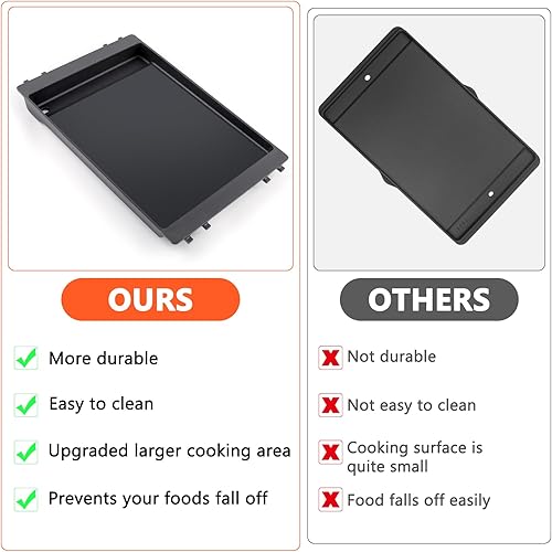 Miniatura 4 de QuliMetal 7566 Parrilla para parrilla Weber Genesis 300 Series - Piezas de repuesto de plancha de hierro fundido para Genesis E-310 E-320 E-330