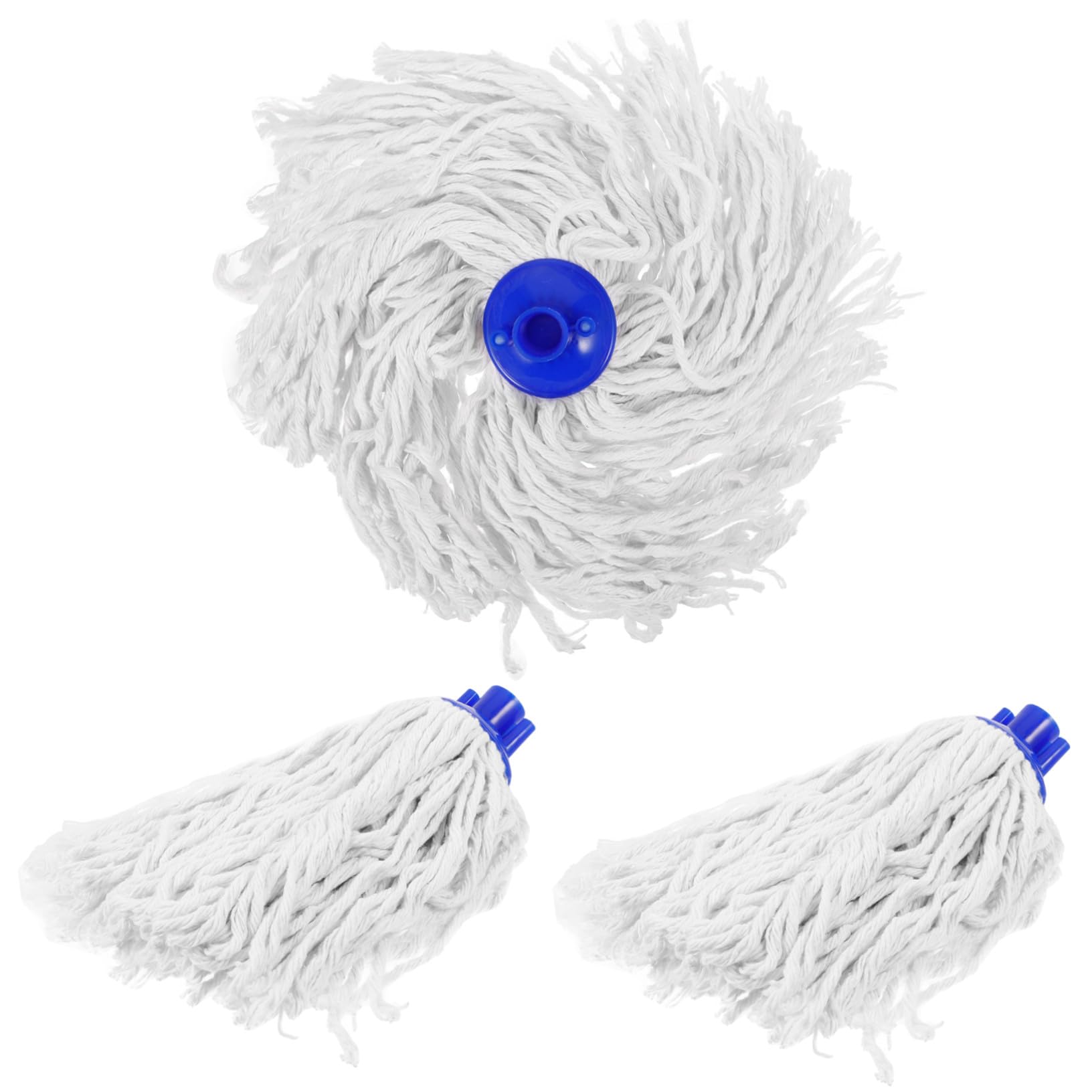 Recambio de 3 Cabezales para Fregona de Limpieza, de Hilo de Algodón, Reutilizables, Gran Absorción, para Suelo