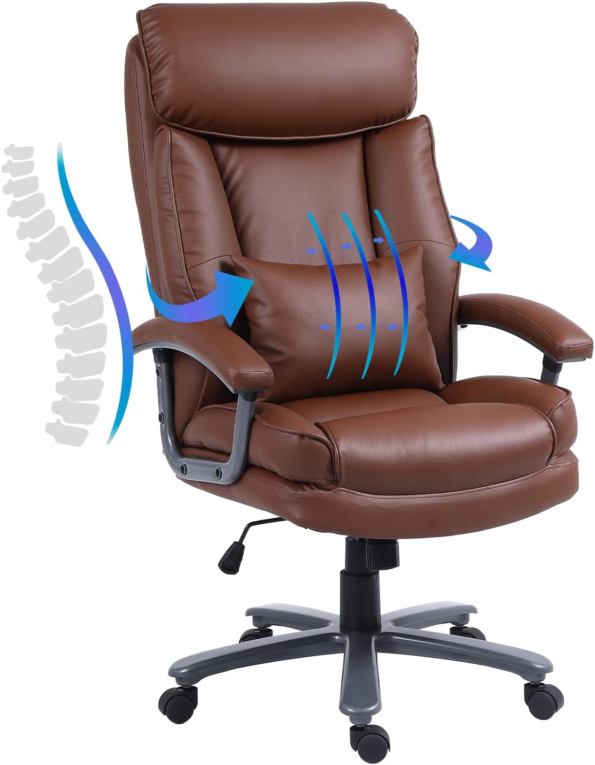 Buy Dreamsir Ergonomic Executive Faux Leather Office Chair 400lbs